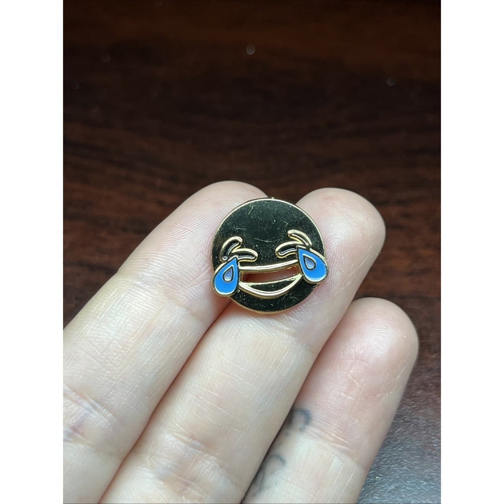 Crying Laughing Emoji Lapel Hat Pin
